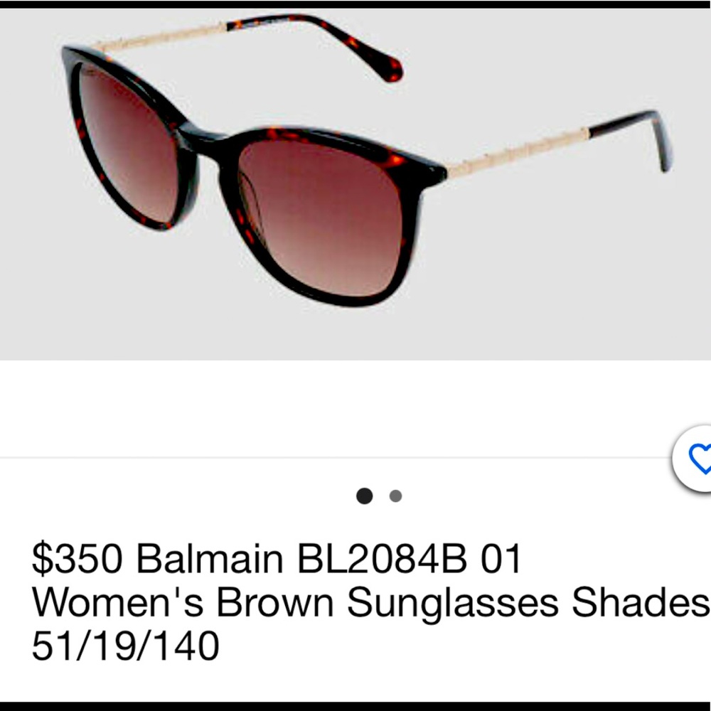 New Authentic Balmain BL2048B Tortoise Deep Brown Shades
